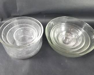 Lot 590 Two sets of mixing bowls