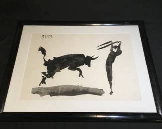 065 Lot 411h Pablo Picasso Bullfight III collotype, 1959, as cataloged