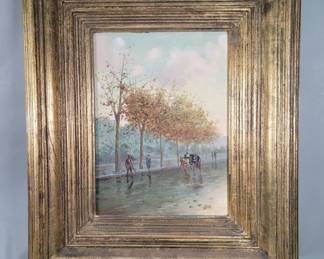 111 Lot 208 Vintage signed oil painting on canvas