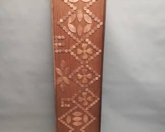 Lot 155 Vintage copper and wood decorative panel