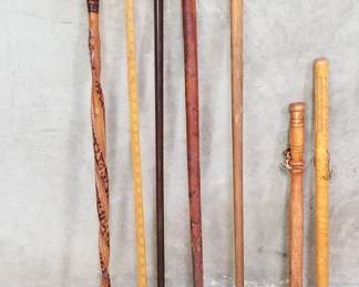 Lot 591 Vintage walking sticks and nightsticks