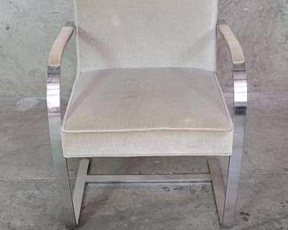 180 Lot 438 Chrome and fabric club chair