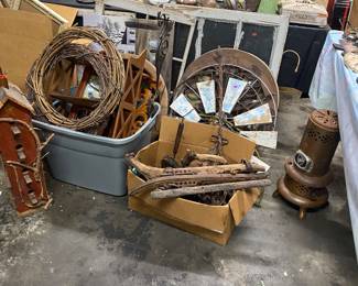 Wagon wheels wooden windows & wall decor