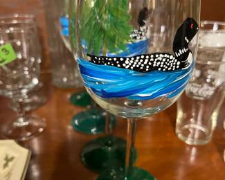 Hand-painted wine glasses