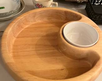 Chip & dip wooden server