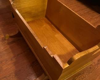 Homemade wooden cradle