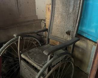 Antique wheelchair