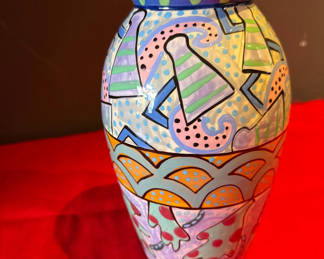Lot 74: Wendy Williams Hand-Painted Ceramic Vase