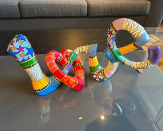 Lot 97: Colorful Abstract Love Sculpture