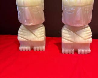 Lot 12: Mayan Aztec hand carved bookends