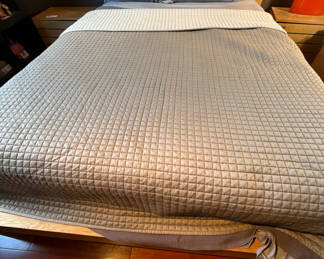 Lot 153: Wood Platform Bed Frame with Headboard