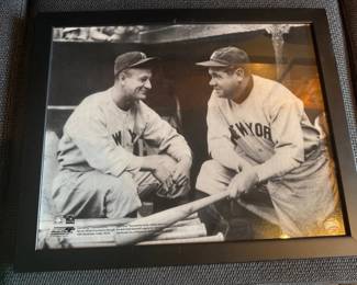 Lot 51: Framed Black and White Baseball Photograph Print