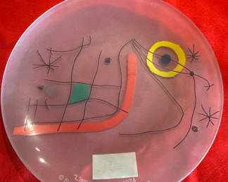 Lot 58: Joan Miró Glass Decorative Plate