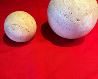 Lot 36: 1980s Jaru ceramic stone - Two Decorative Stone Spheres