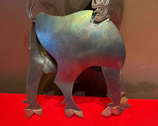 Lot 15: Metal horse sculpture with gradient finish