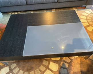Lot 98: Black Coffee Table with Glass Top Insert