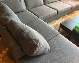 Lot 99: Gray Sectional Sofa