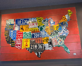 Lot 152: United States License Plate Wall Art