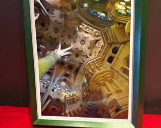 Lot 13: Gaudí-themed framed art print
