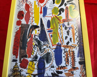 Lot 45: Pablo Picasso Das Antelier Framed Abstract Art Print