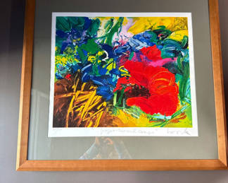 Lot 89: Gianni Borta - Framed Abstract Floral Art Print