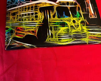 Lot 75: By John Cage Abstract Bus Canvas Wall Art