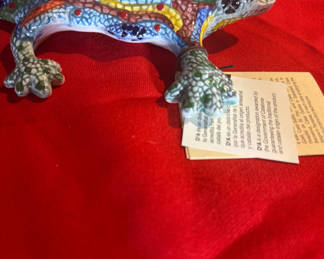 Lot 53: Hand-Painted Ceramic Lizard Figurine