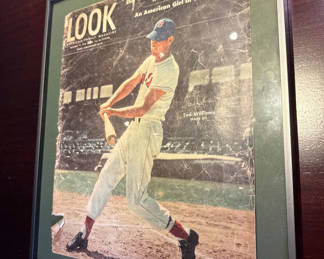 Lot 68: Framed LOOK Magazine Cover Featuring Ted Williams