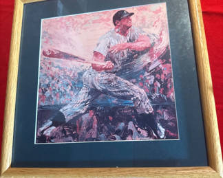 Lot 60: Framed Baseball Player Art Print