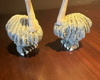Lot 34: Artsenia Rinconada Pair of ostrich figurines