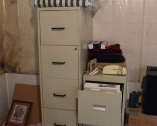 Cushions and File Cabinet and Princess Phone
