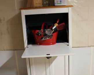 Cabinet or Desk and Utensils