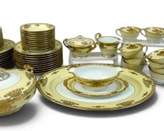 Noritake Mayfield Cream Gold China Set 60 Pieces
