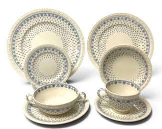 Copeland Spode Ermine Blue Centurion Individual Place Setting