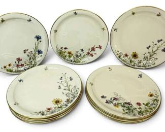 FranconiaKrautheim Adelburg Meadow Flowers 10Inch Plates 10 Pieces