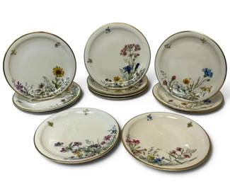 FranconiaKrautheim Adelburg Meadow Flowers 8Inch Plates 12 Pieces