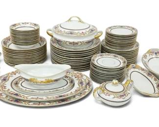Bohemia Czechoslovakia Cecil Floral China Set 85 Pieces