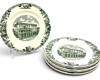 Kettlesprings Kilns The Golden Lamb Inn Lebanon, Ohio Transferware Display Plates