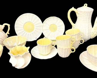 Belleek Porcelain Seashell Inspired China Set