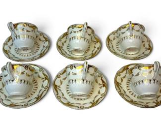 Minton Fine China Gold Teacups Plates 12 Pieces