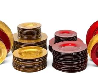 Red Gold Chargers 70 Pieces
