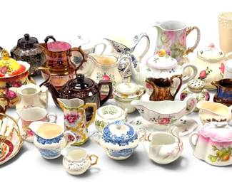 Mystery Tea Pots, Pitchers, Cream Sugar Containers, More