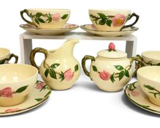 Franciscan Desert Rose Earthenware Tea Set for Six