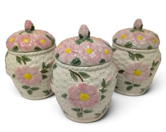 Franciscan Desert Rose Cookie Jars Canisters