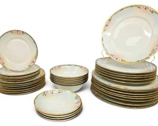 Bavaria L.H.S. HandPainted Favorite Plates Bowls 30 Pieces