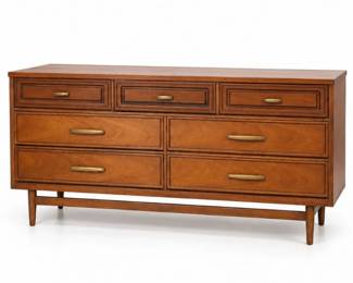 6 BassettFurnitureMidCenturyModern7DrawerDresser