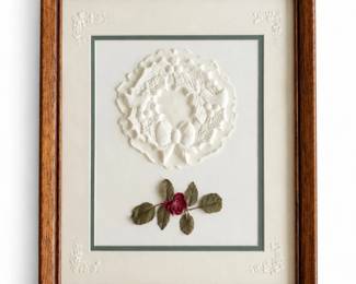 56 Vintage1995HandmadeChristmasWreathFramedArt