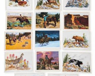 142 VintageWesternWildlifeArtPrintCollection