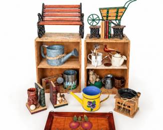 147 VintageGardenDecorMiniaturesCollectiblesLot