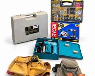 168 VintageMakitaRyobiDrillMasterPowerToolLot